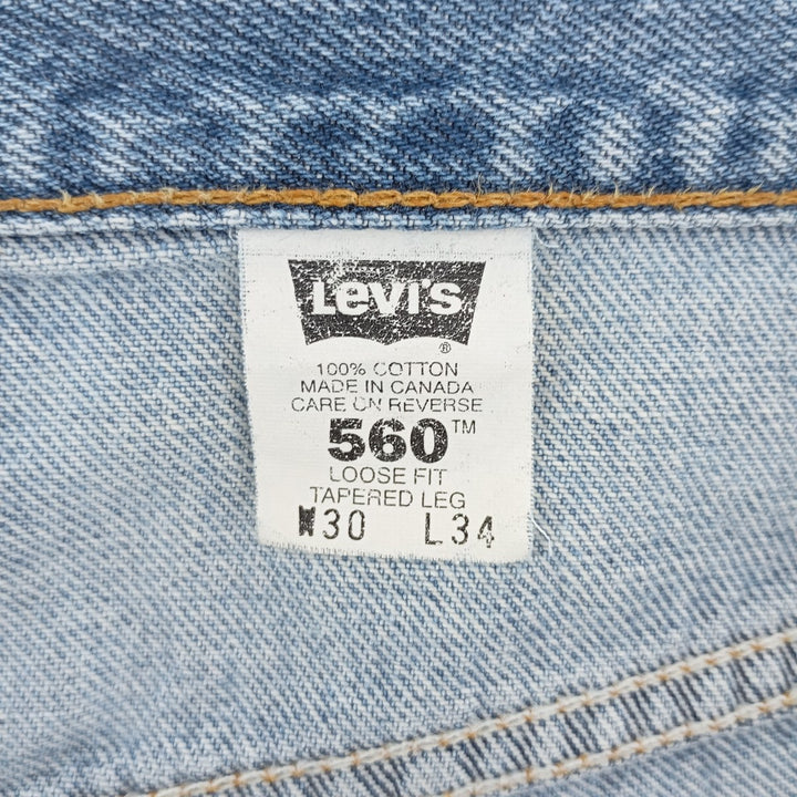 00'S Levi's 560 LOOSE FIT TAPERED LEG tapered denim pants made in Canada men's w31 equivalent /eaa404196