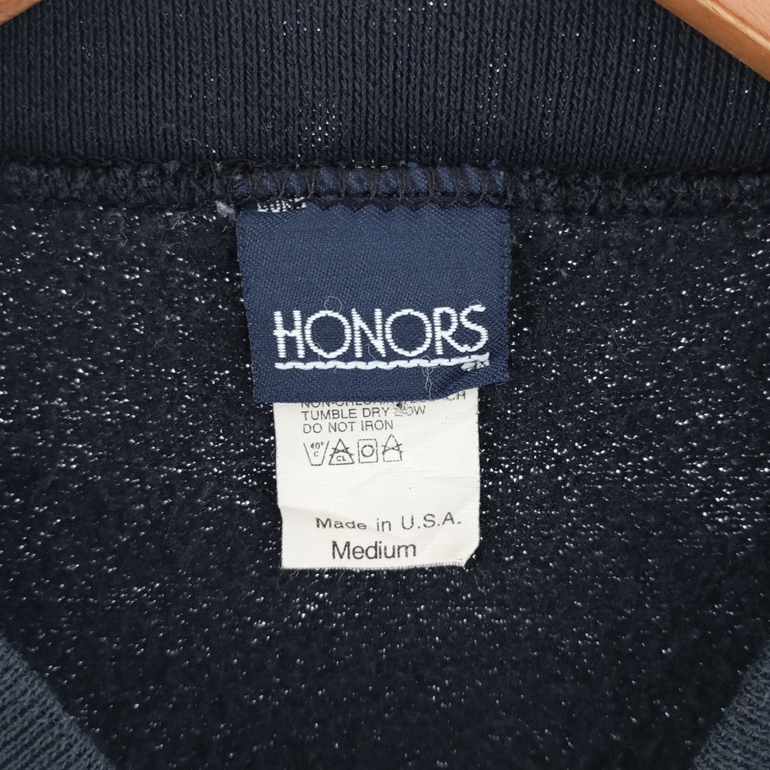 90'S HONORS plain blank sweatshirt, made in USA, men's size M, vintage /eaa404200