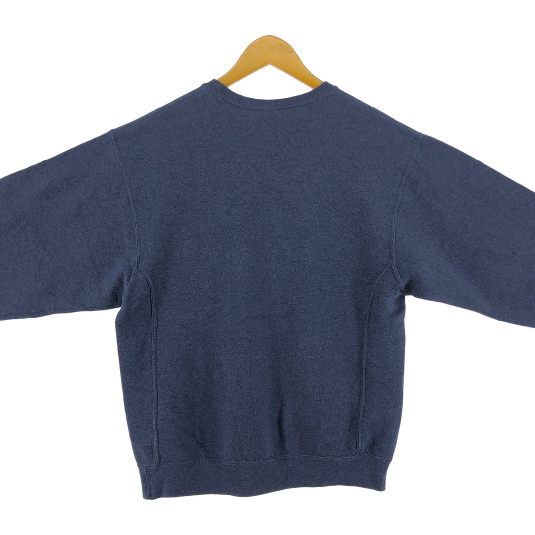 2000'S - Russell plain blank sweatshirt, men's size M cotton navy blue type Vintage Second Hand