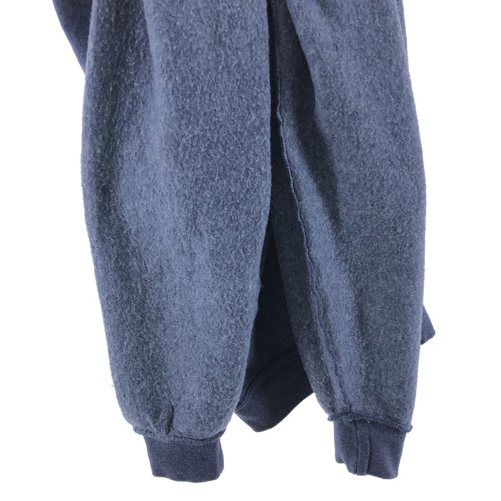 2000'S - Russell plain blank sweatshirt, men's size M cotton navy blue type Vintage Second Hand