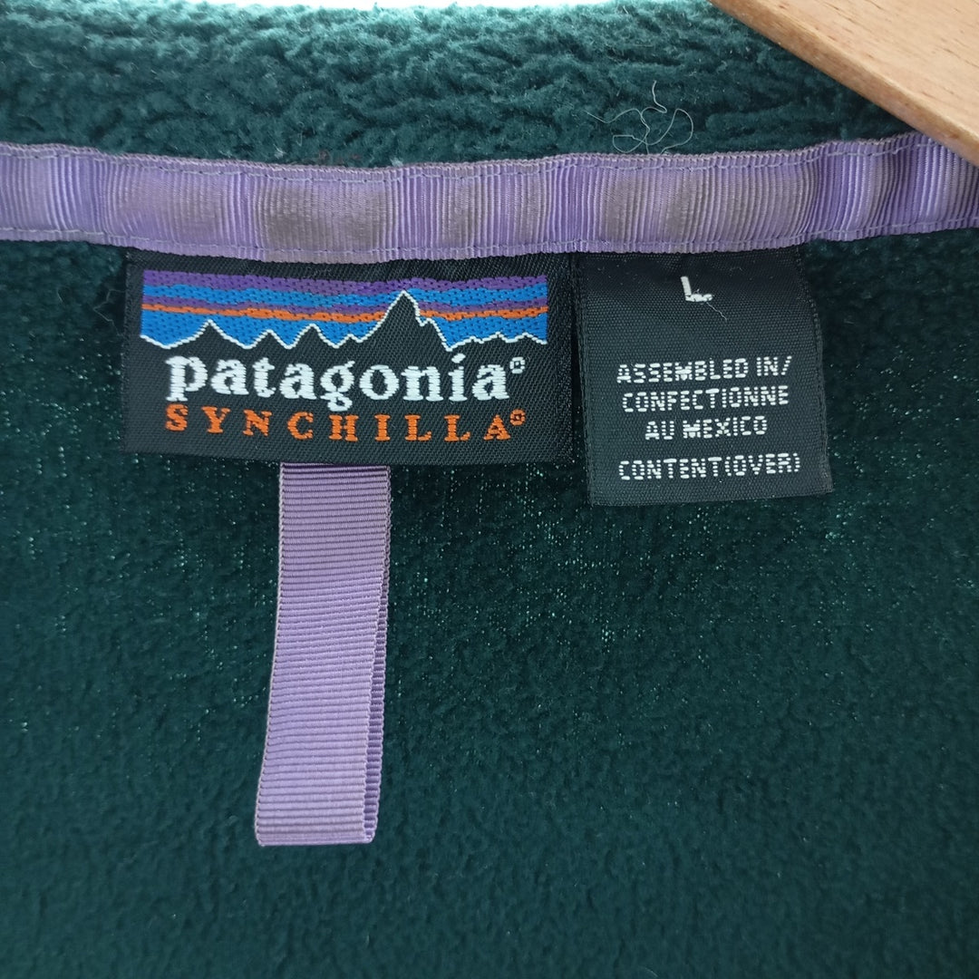 90'S Patagonia Synchilla Snap T 25450F98 Half Snap Fleece Pullover Men's L Size Vintage /eaa404268