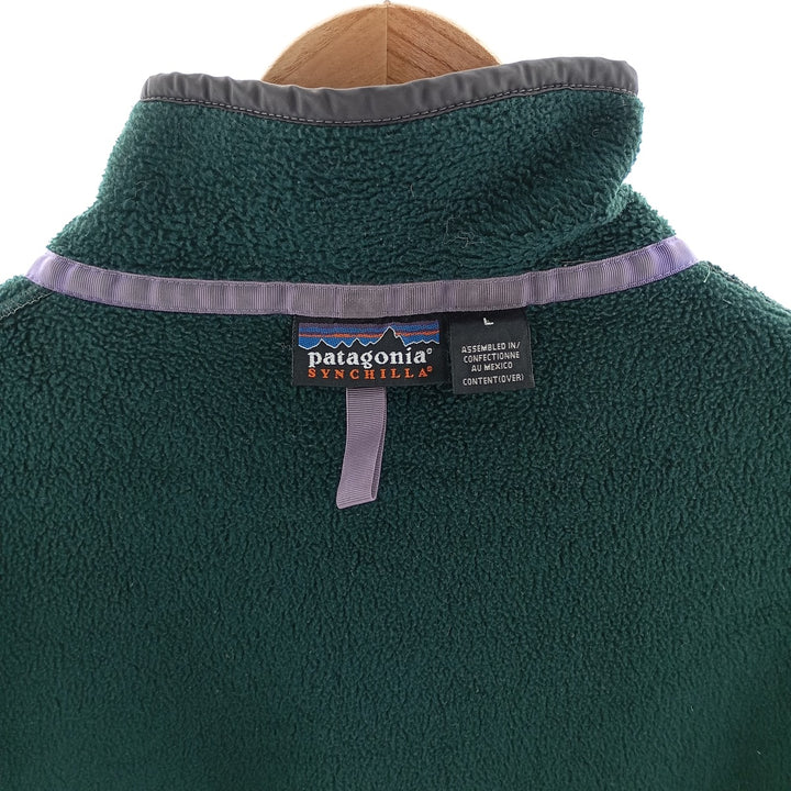 90'S Patagonia Synchilla Snap T 25450F98 Half Snap Fleece Pullover Men's L Size Vintage /eaa404268