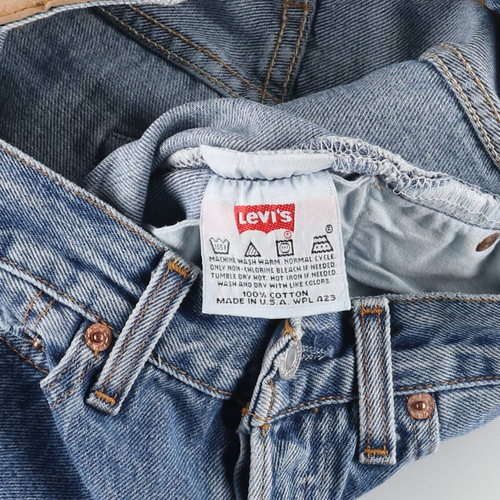 90'S Levi's 6501-0193 Straight Denim Pants Made in USA Women's L (w27) Vintage cotton blue type Vintage Second Hand