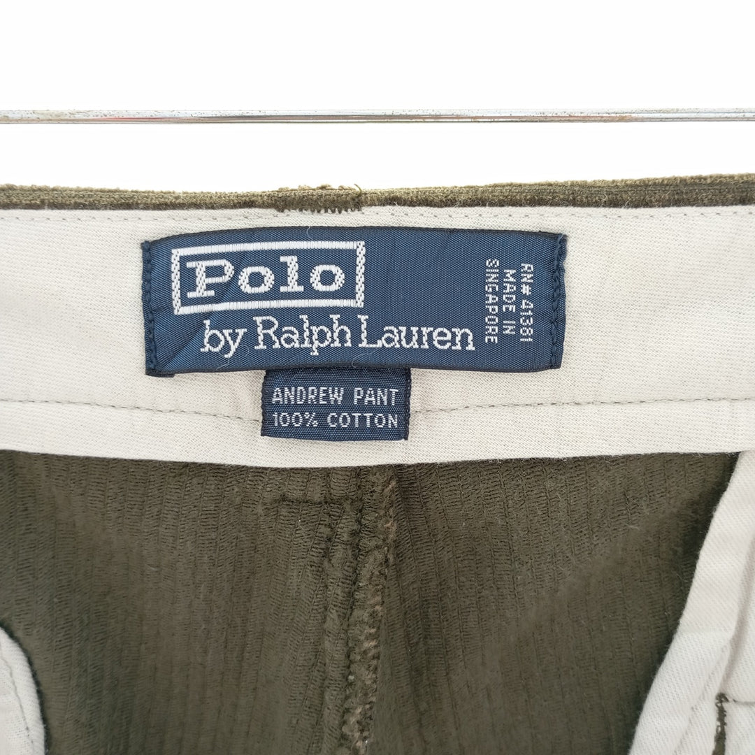 Ralph Lauren POLO by Ralph Lauren ANDREW PANT, two-pleat corduroy pants, men's size W34 / eaa404284