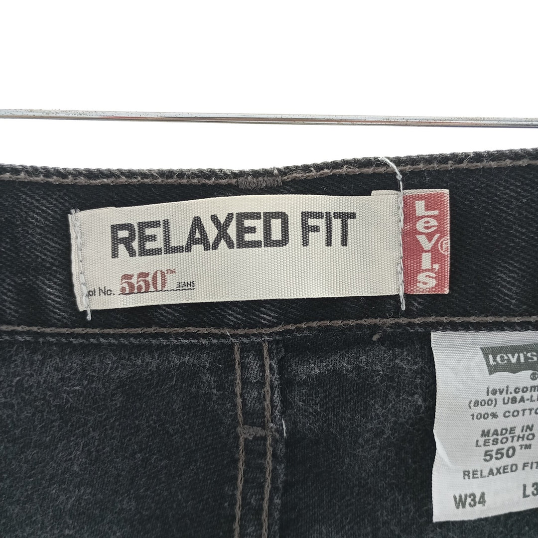 00'S Levi's 550 Relaxed Fit Black Denim Tapered Denim Pants Men's W34 equivalent / eaa404288