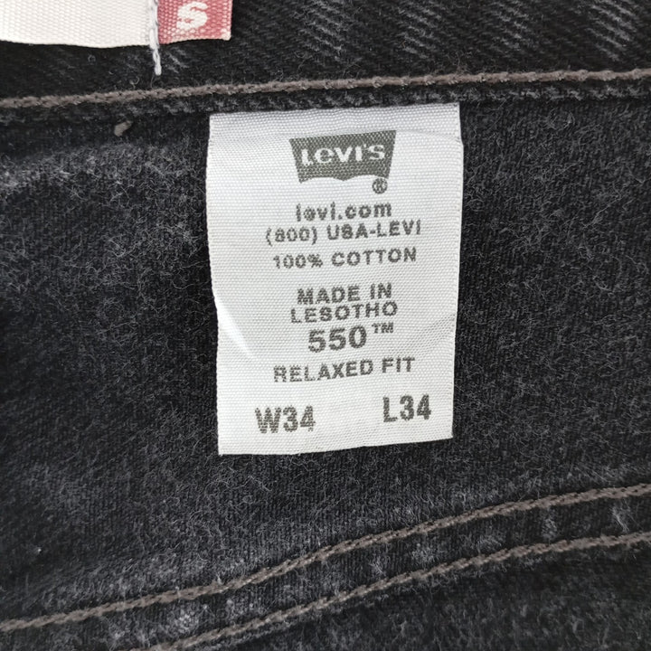 00'S Levi's 550 Relaxed Fit Black Denim Tapered Denim Pants Men's W34 equivalent / eaa404288