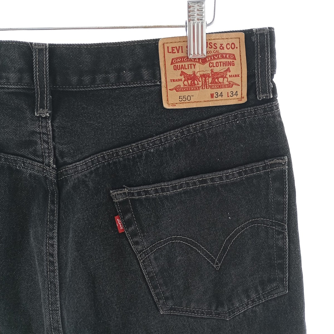 00'S Levi's 550 Relaxed Fit Black Denim Tapered Denim Pants Men's W34 equivalent / eaa404288