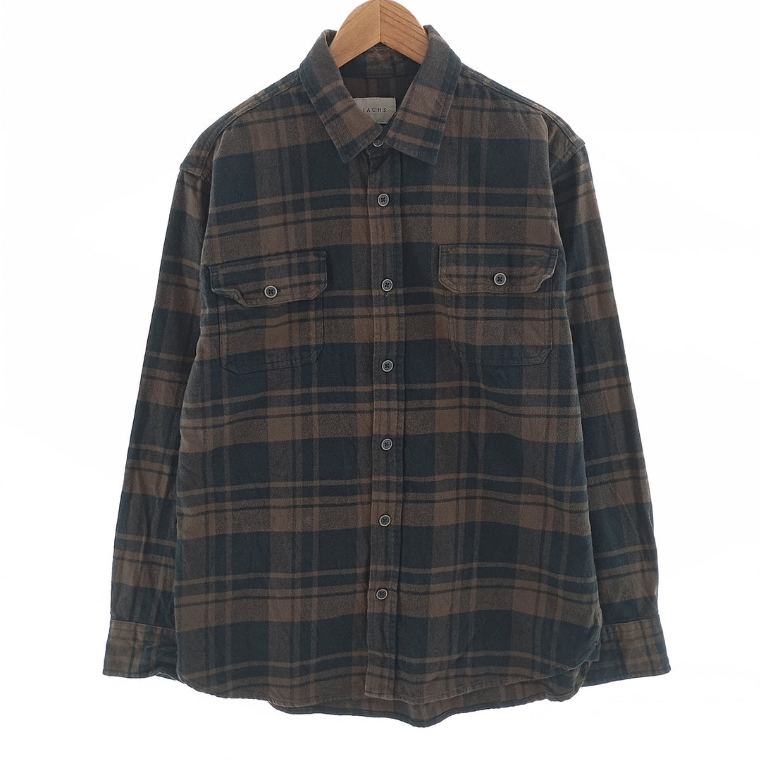 JACHS Long Sleeve Flannel Check Shirt Men's Size L /eaa404303