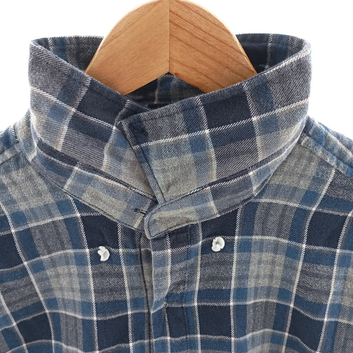 Eddie Bauer Long Sleeve Button Down Light Flannel Check Shirt Men's Size L / eaa404314