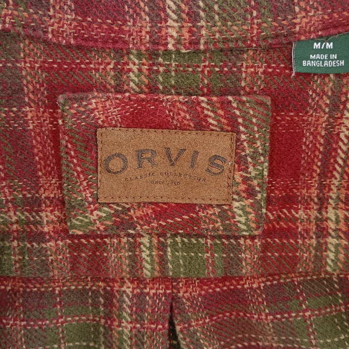 ORVIS Long Sleeve Heavy Flannel Check Shirt Men's M Size / eaa404321