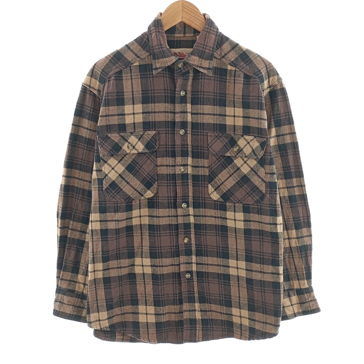 90s~ FIELD N' FOREST Long Sleeve Flannel Check Shirt Men's M Size Vintage /eaa404325