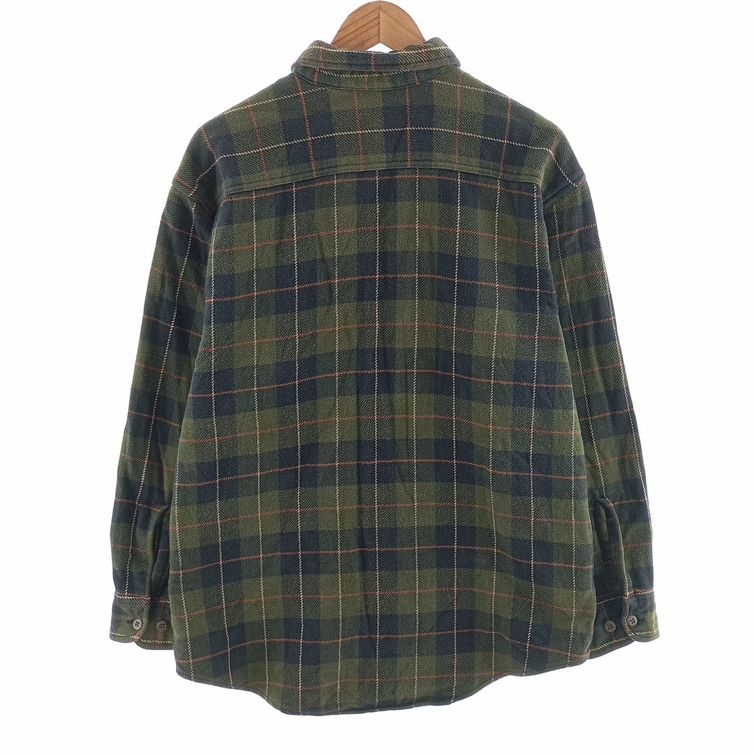 90s~00'S St. John's Bay Long Sleeve Heavy Flannel Check Shirt Men's L Size Vintage /eaa404326