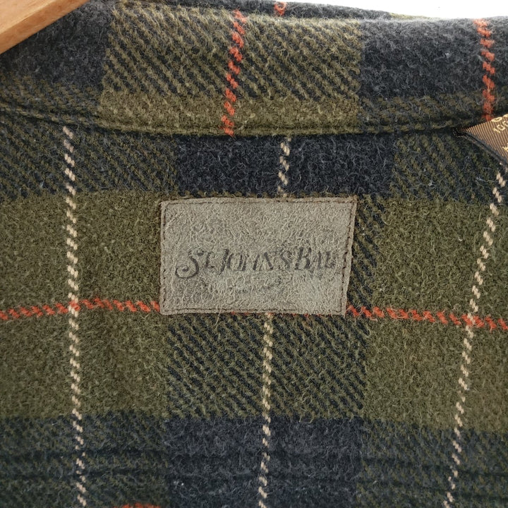 90s~00'S St. John's Bay Long Sleeve Heavy Flannel Check Shirt Men's L Size Vintage /eaa404326