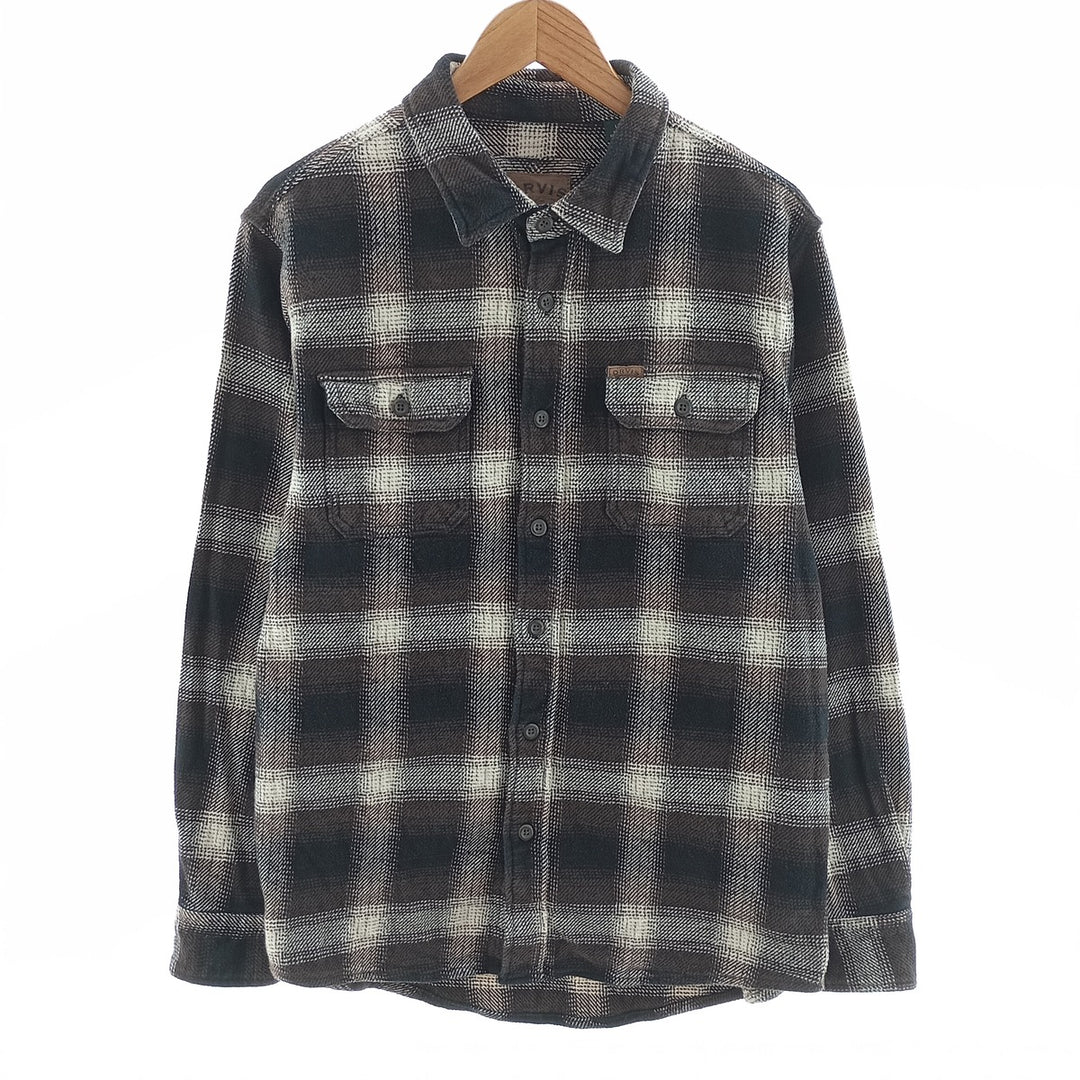 ORVIS Ombre Check Long Sleeve Heavy Flannel Check Shirt Men's L size / eaa404327