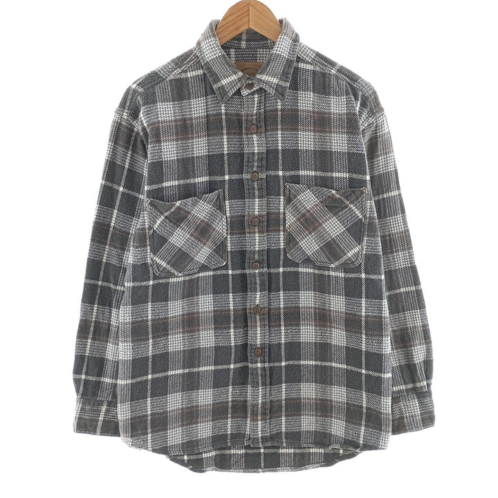 90s~00'S St. John's Bay Long Sleeve Heavy Flannel Check Shirt Men's Medium Vintage /eaa404330