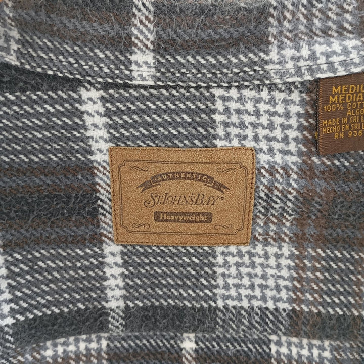 90s~00'S St. John's Bay Long Sleeve Heavy Flannel Check Shirt Men's Medium Vintage /eaa404330