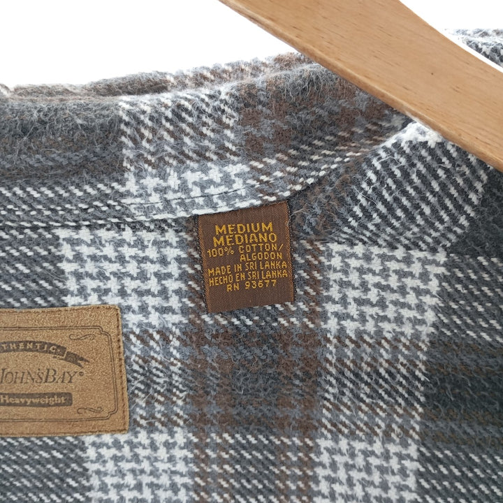 90s~00'S St. John's Bay Long Sleeve Heavy Flannel Check Shirt Men's Medium Vintage /eaa404330
