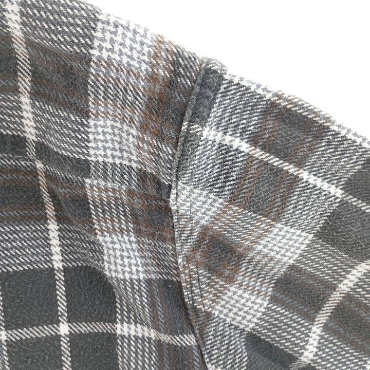 90s~00'S St. John's Bay Long Sleeve Heavy Flannel Check Shirt Men's Medium Vintage /eaa404330