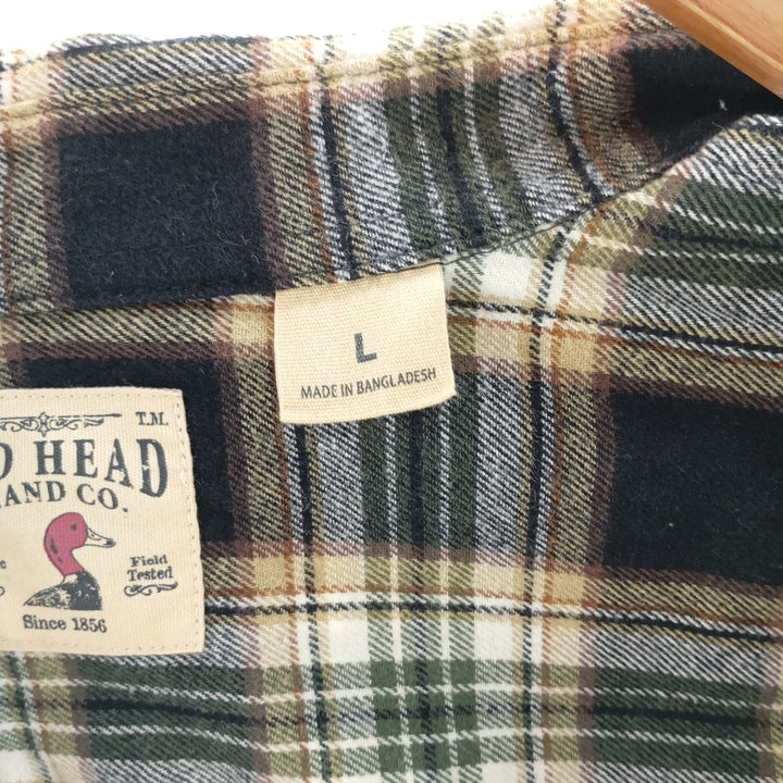 RED HEAD Long Sleeve Light Flannel Check Shirt Men's Size L /eaa404340