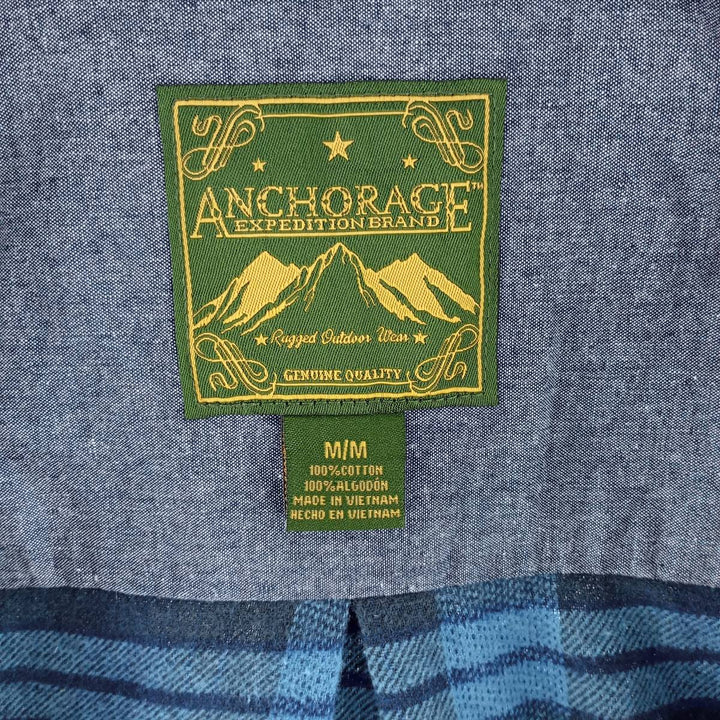 ANCHORACE Long Sleeve Flannel Check Shirt Men's M Size /eaa404341