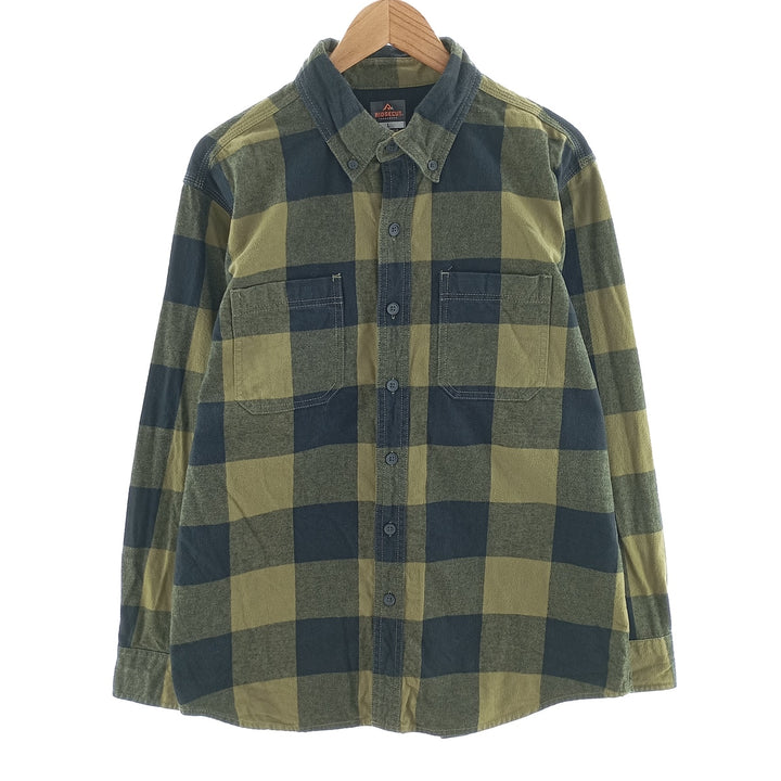 RIDGECUT Buffalo Check Long Sleeve Flannel Check Shirt Men's Size L /eaa404343