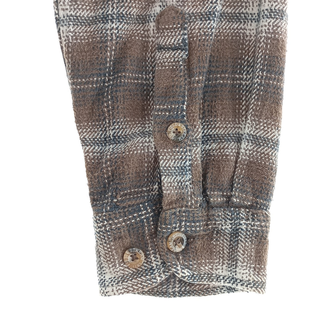 FIELD AND STREAM FIELD AND STREAM Ombre Check Long Sleeve Heavy Flannel Check Shirt Men's L equivalent /eaa404347