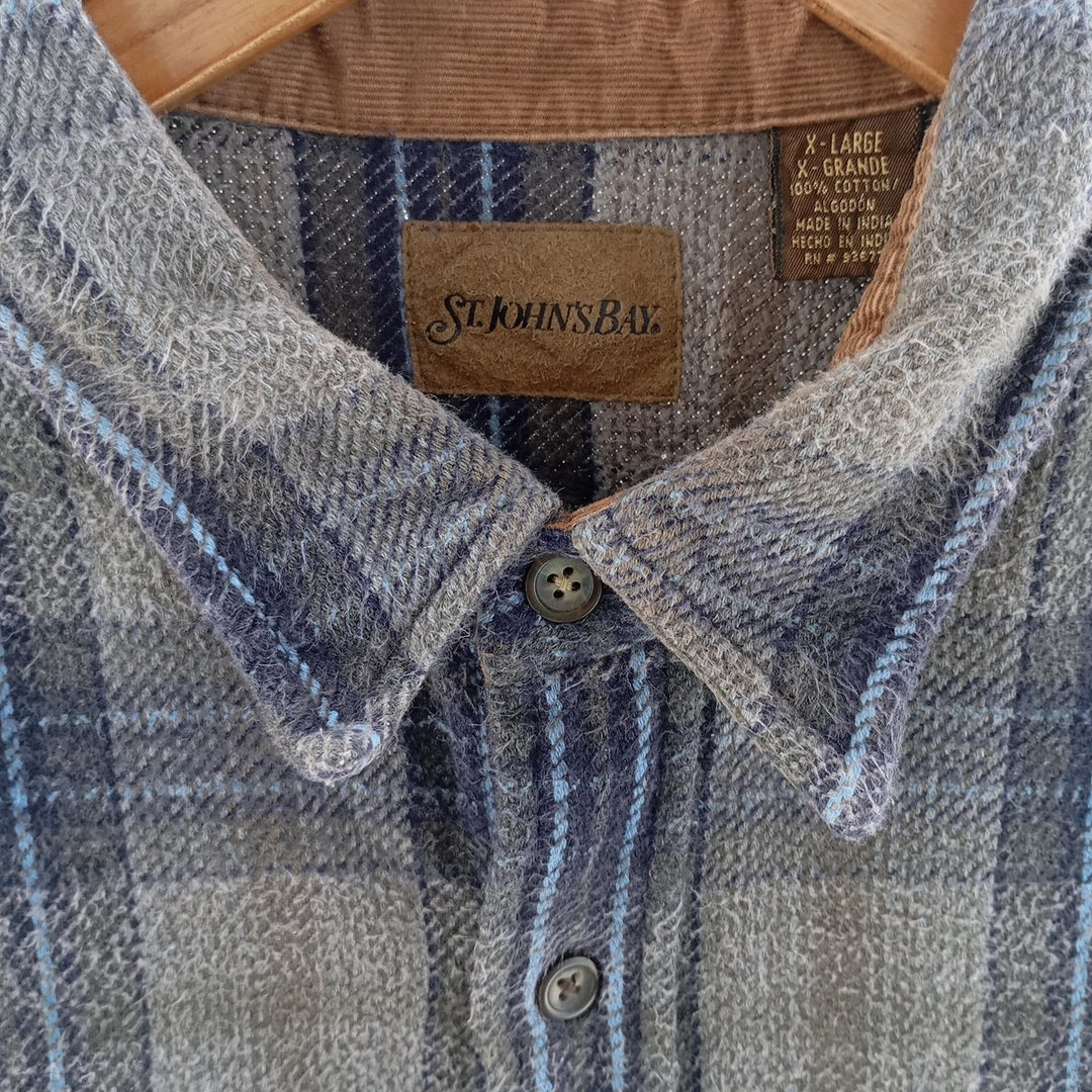 90s~00'S St. John's Bay Long Sleeve Heavy Flannel Check Shirt Men's XL Vintage / eaa404350