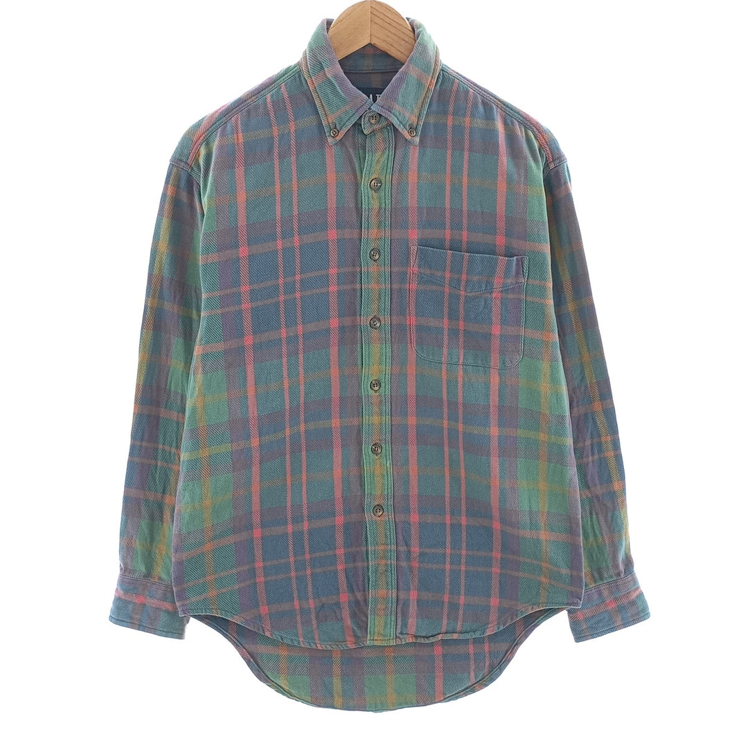 90'S GAP Old Gap Long Sleeve Flannel Check Shirt Made in Portugal Men's S Size Vintage /eaa404351