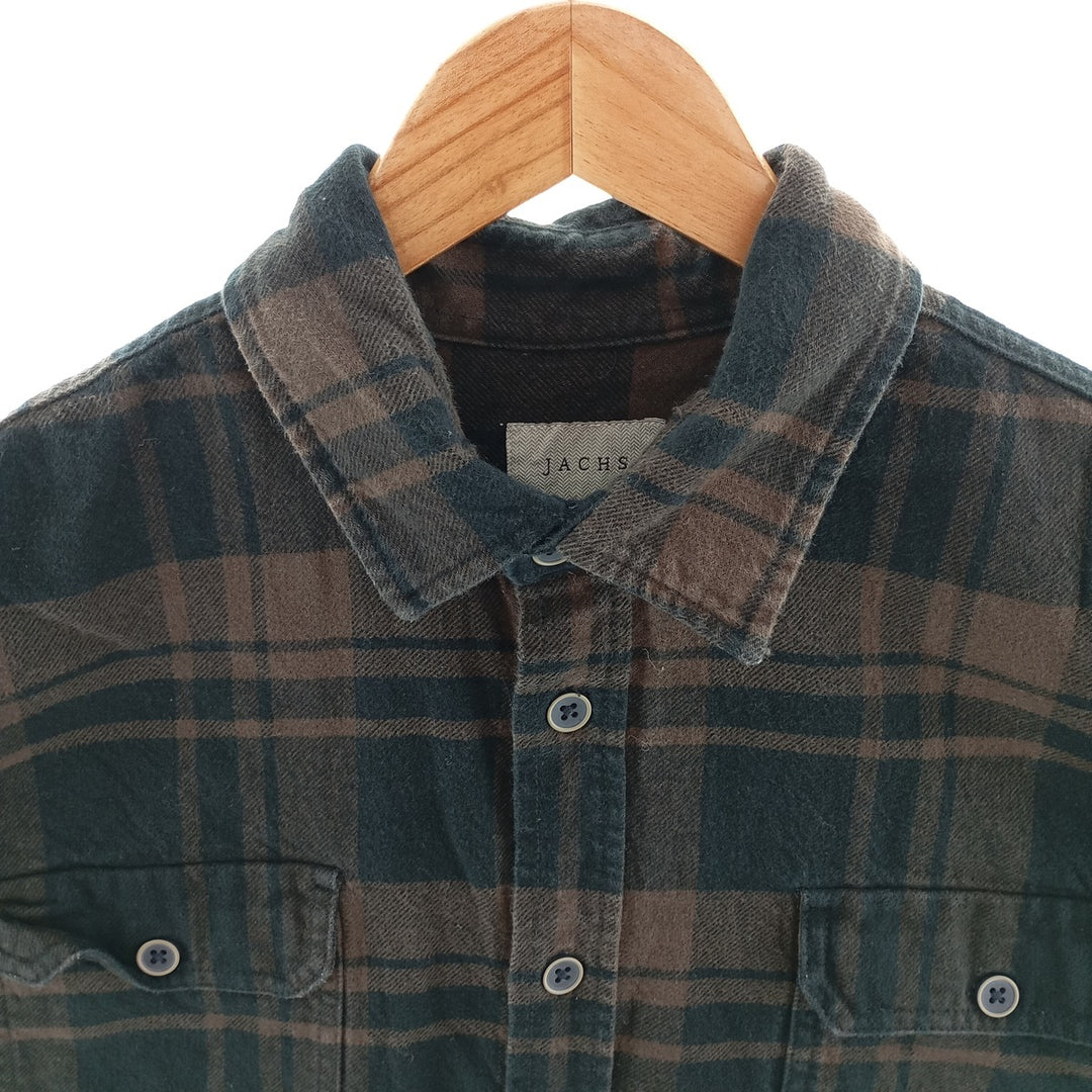 JACHS Long Sleeve Flannel Check Shirt Men's Size L /eaa404357