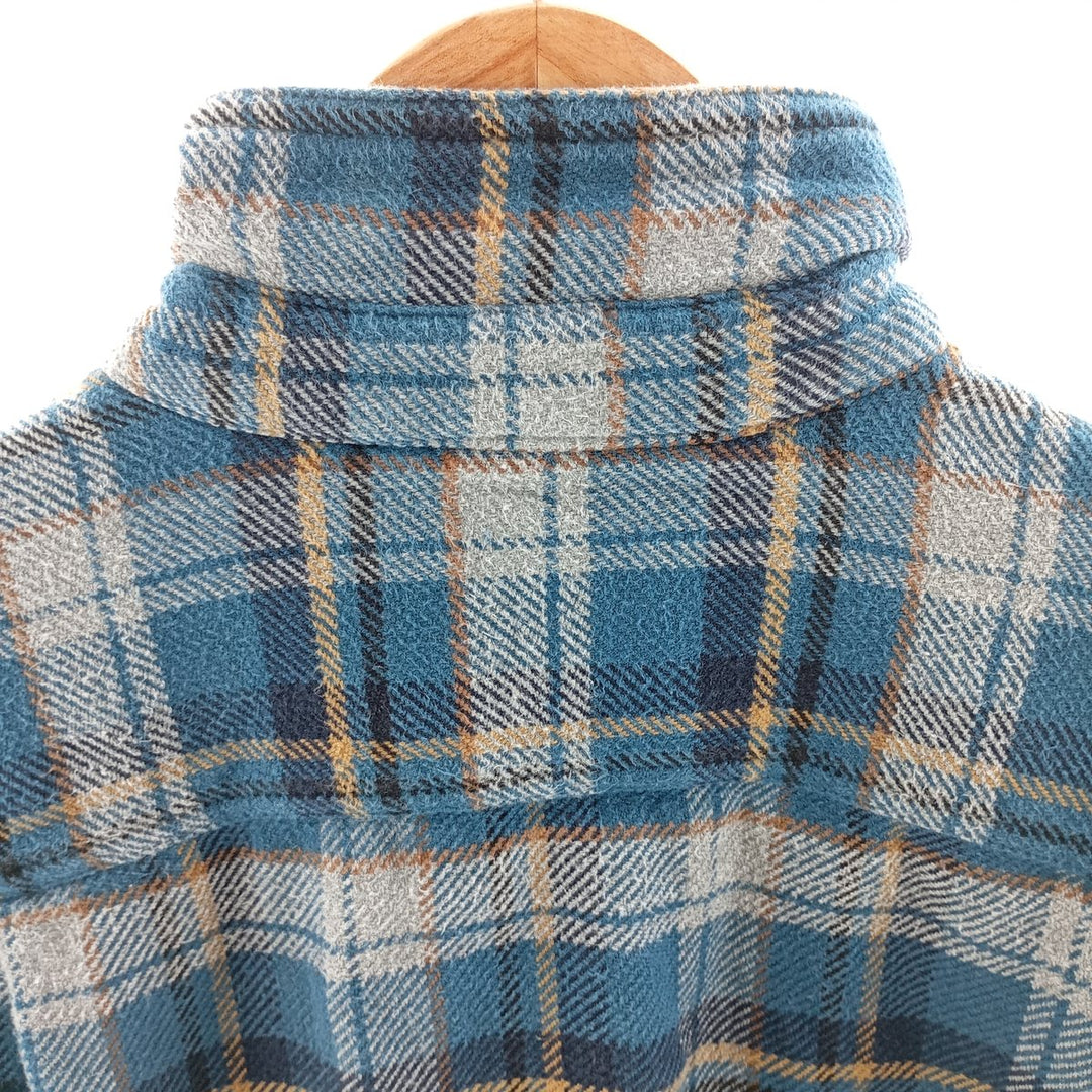 OUTDOOR LIFE Long Sleeve Heavy Flannel Check Shirt Men's Size L /eaa404359