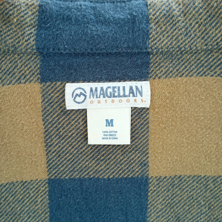 MAGELLAN Long Sleeve Flannel Check Shirt Men's M Size /eaa404360