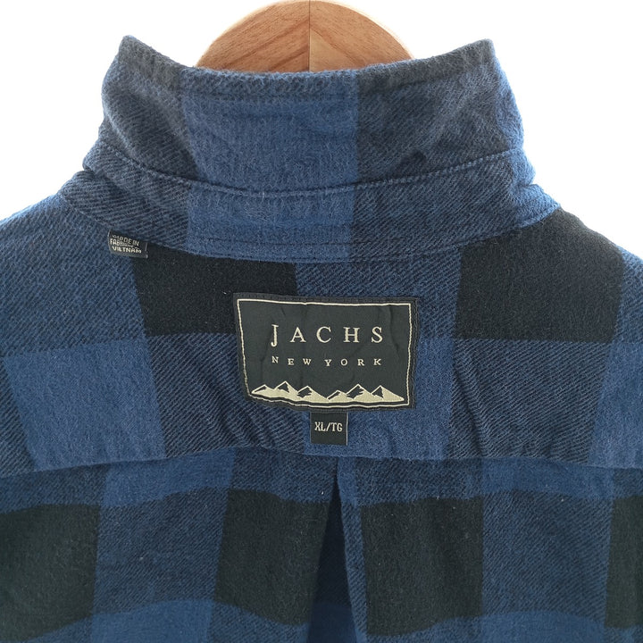 JACHS NEW YORK Buffalo Check Long Sleeve Heavy Flannel Check Shirt Men's XL /eaa404361