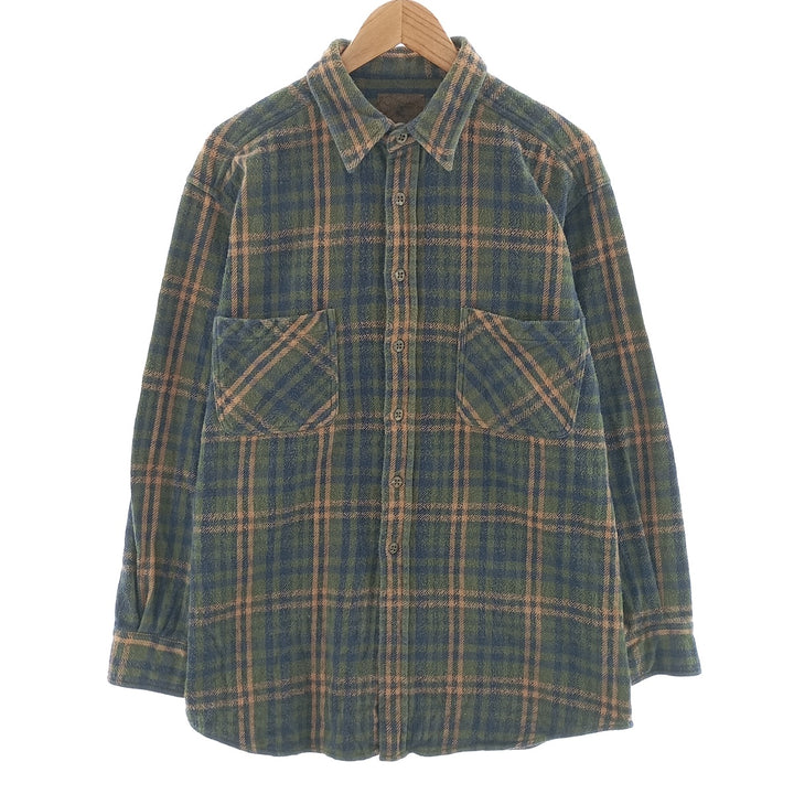 90s~00'S St. John's Bay Long Sleeve Heavy Flannel Check Shirt Men's Size L Vintage / eaa404363