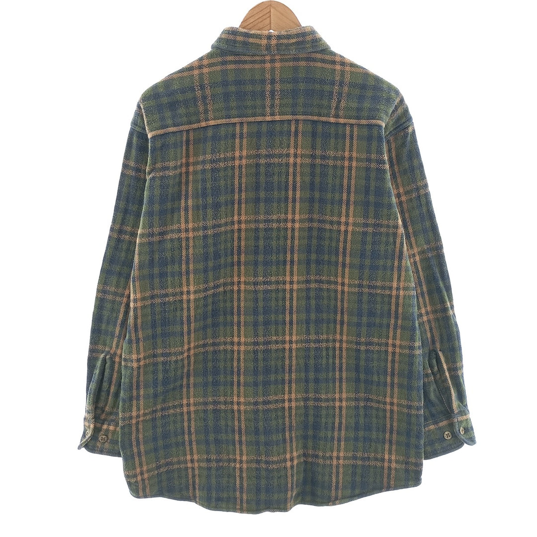 90s~00'S St. John's Bay Long Sleeve Heavy Flannel Check Shirt Men's Size L Vintage / eaa404363