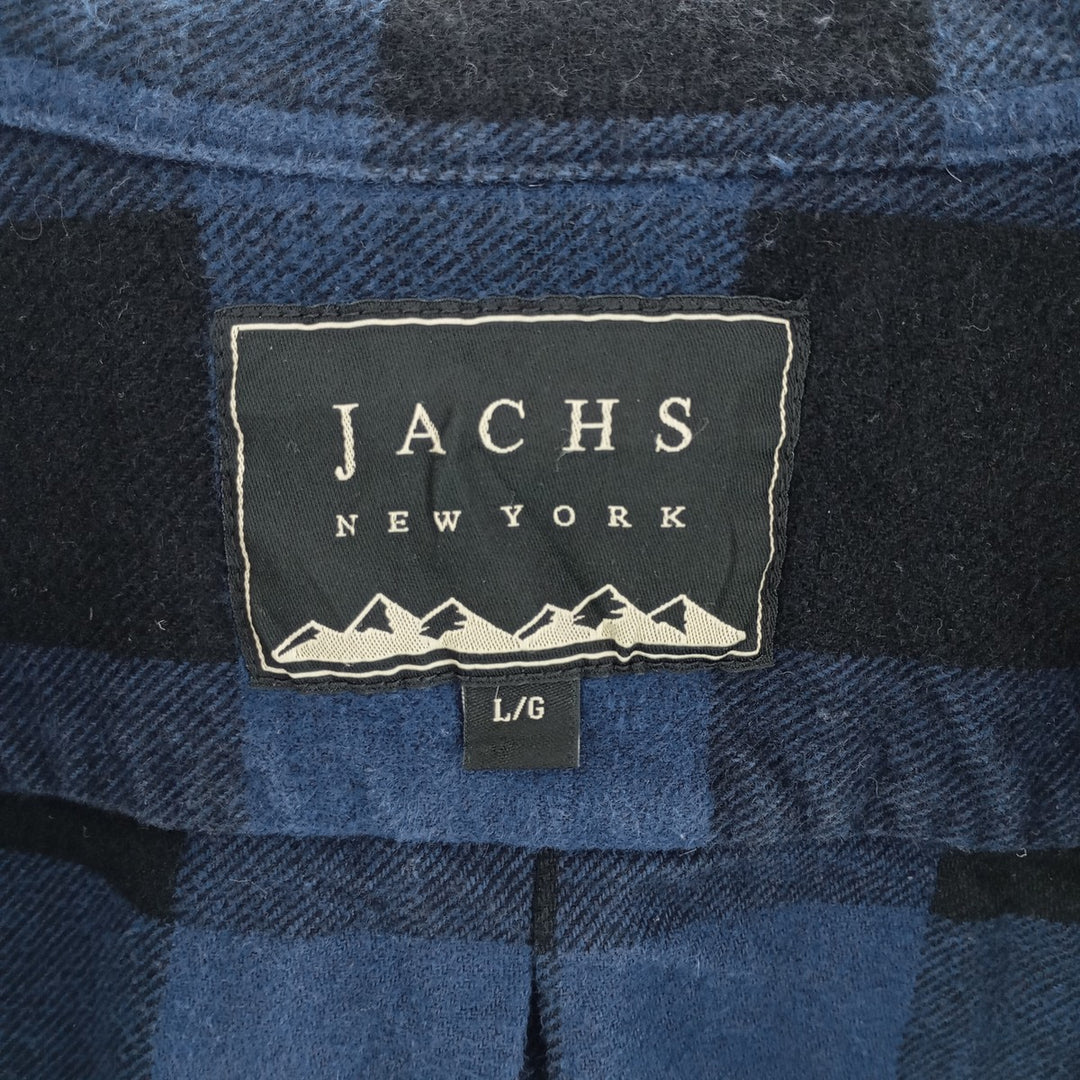 JACHS NEW YORK Buffalo Check Long Sleeve Heavy Flannel Check Shirt Men's L size /eaa404365