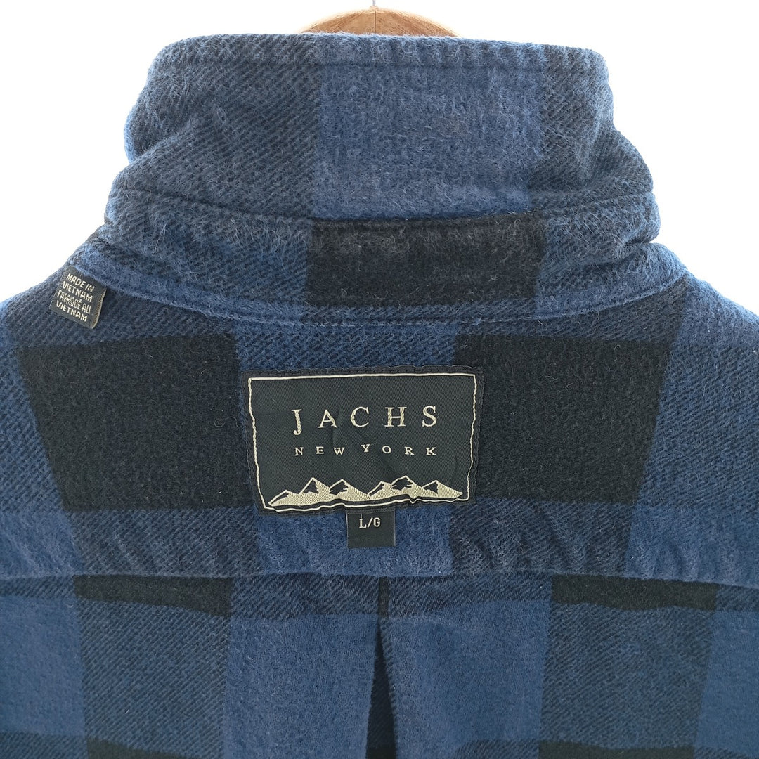 JACHS NEW YORK Buffalo Check Long Sleeve Heavy Flannel Check Shirt Men's L size /eaa404365