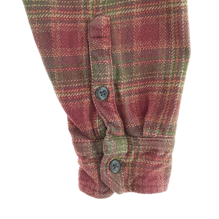 00'S ORVIS Ombre Check Long Sleeve Heavy Flannel Check Shirt Men's XL / eaa404377