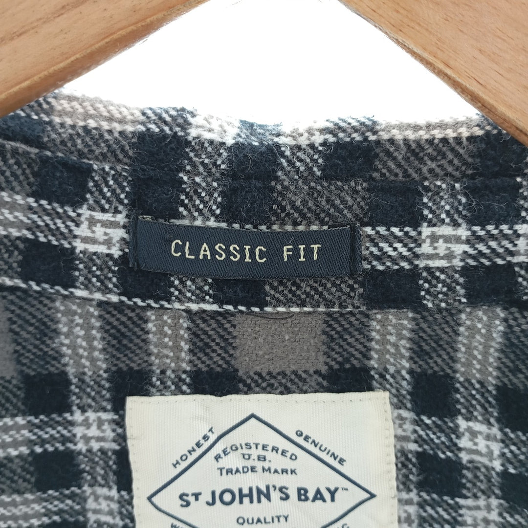 ST JOHN'S BAY Long Sleeve Flannel Check Shirt Men's S Size / eaa404379