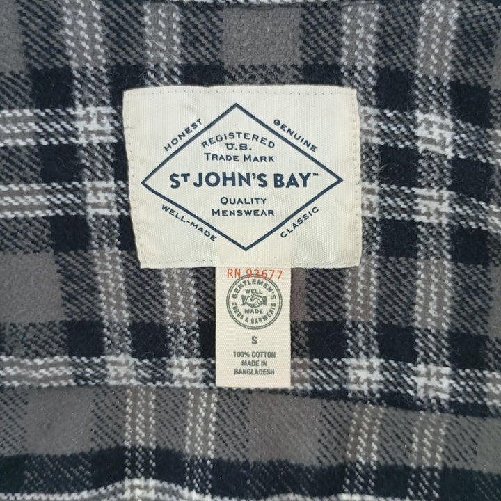 ST JOHN'S BAY Long Sleeve Flannel Check Shirt Men's S Size / eaa404379