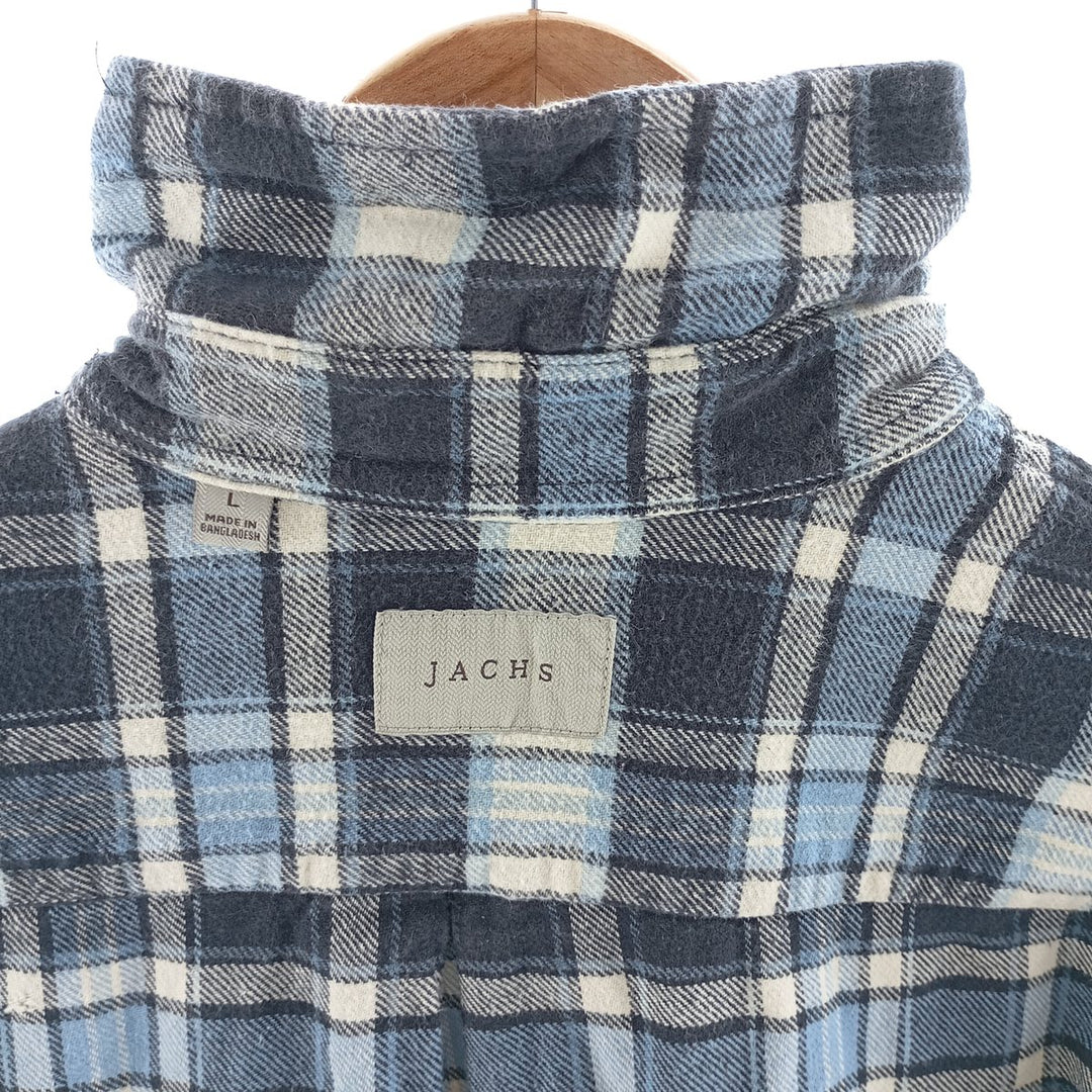 JACHS Long Sleeve Flannel Check Shirt Men's Size L /eaa404391