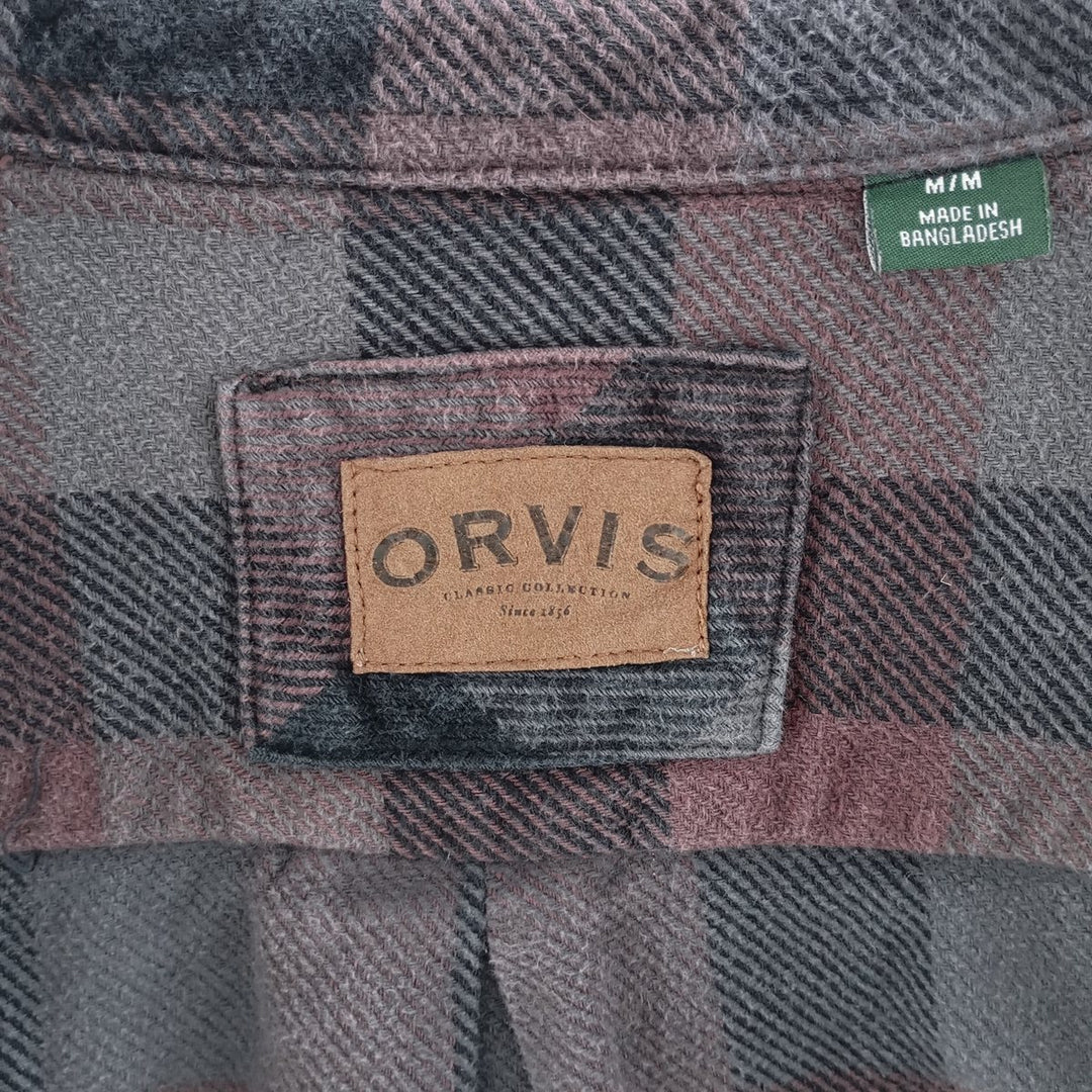 ORVIS Long Sleeve Flannel Check Shirt Men's M Size / eaa404399