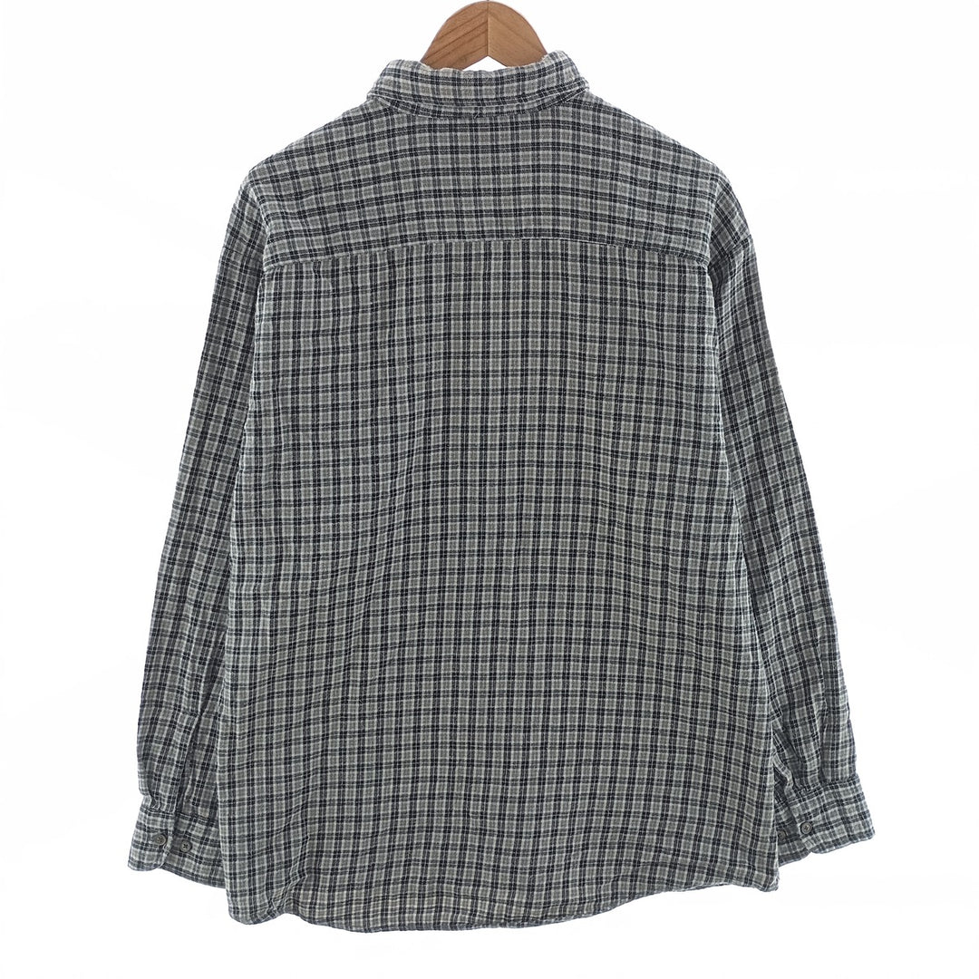 90s~00'S St. John's Bay Long Sleeve Button Down Light Flannel Check Shirt Men's L Size Vintage /eaa404402