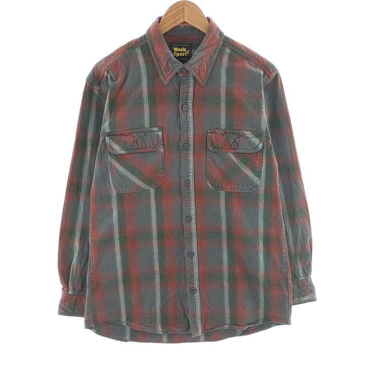 Workin Sport Long Sleeve Flannel Check Shirt Men's Size L /eaa404408