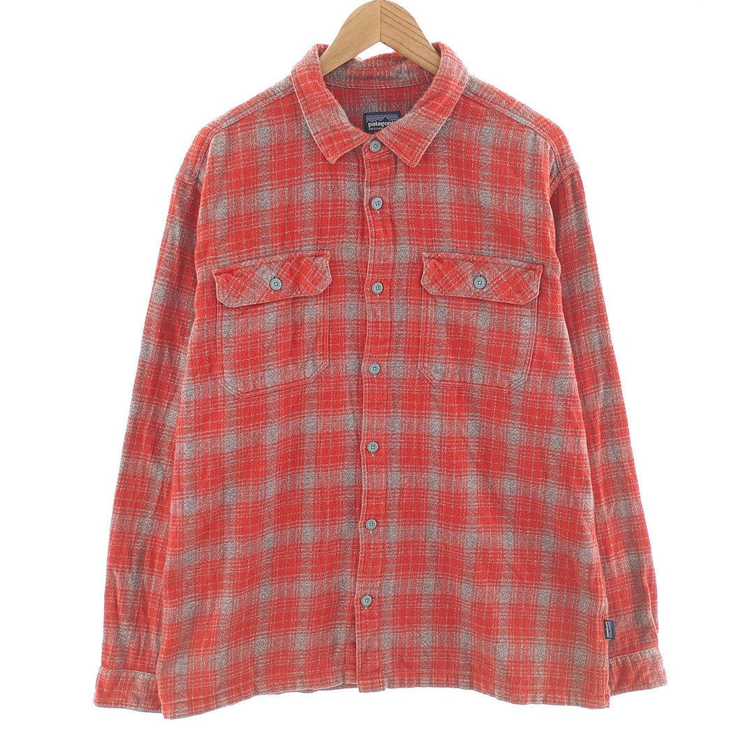 Patagonia Organic Cotton 53947FA16 Ombre Check Long Sleeve Flannel Check Shirt Men's Size L / eaa404409