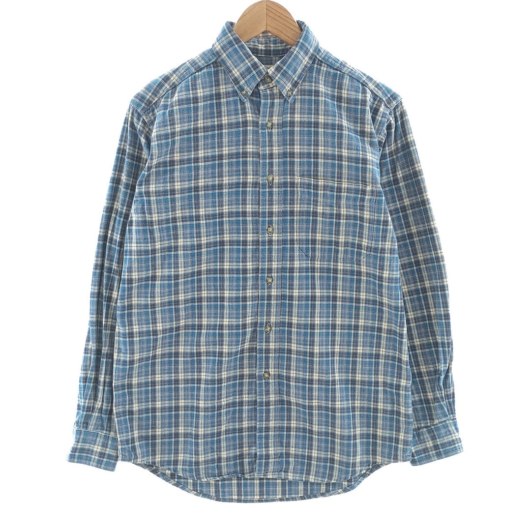 LLBean Long Sleeve Button-Down Check Shirt Made in Canada Men's S Size /eaa404411