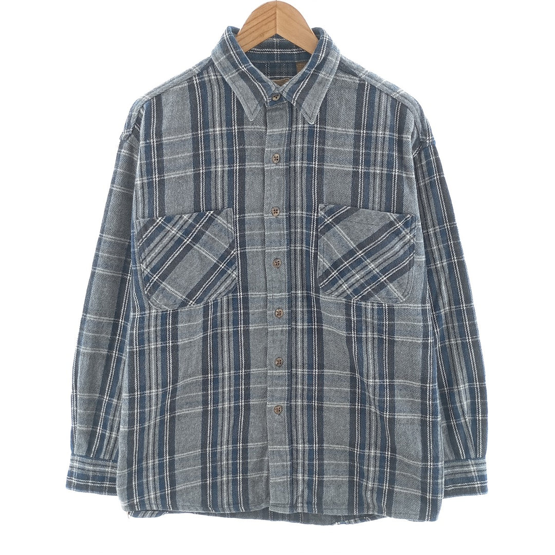 90'S St. John's Bay Vintage Long Sleeve Flannel Check Shirt, Men's Size L /eaa404416