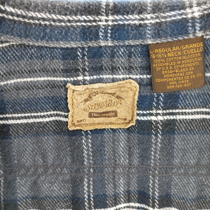 90'S St. John's Bay Vintage Long Sleeve Flannel Check Shirt, Men's Size L /eaa404416