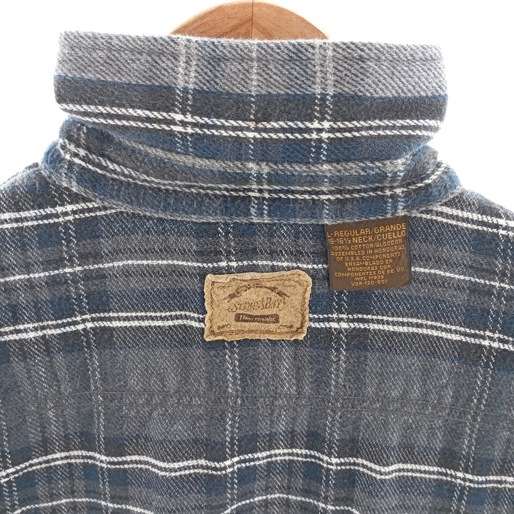 90'S St. John's Bay Vintage Long Sleeve Flannel Check Shirt, Men's Size L /eaa404416