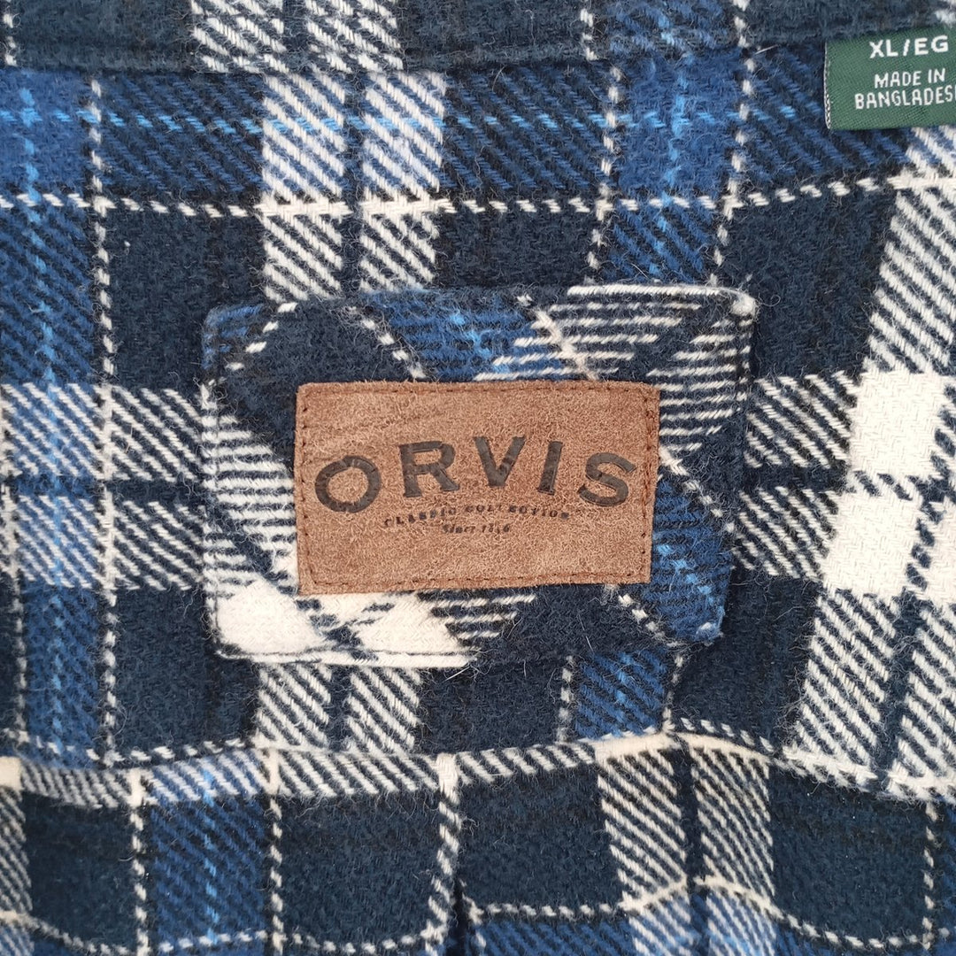 ORVIS Long Sleeve Flannel Check Shirt Men's XL /eaa404418