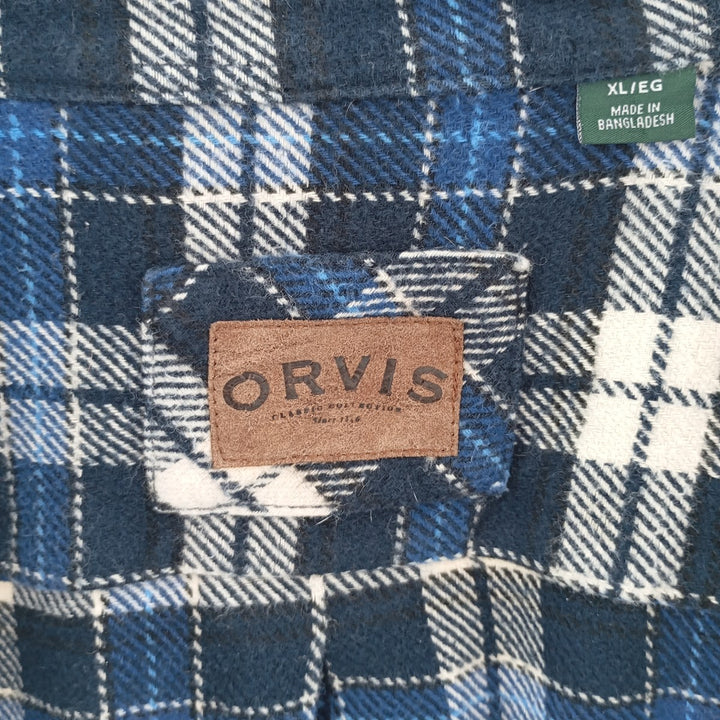 ORVIS Long Sleeve Flannel Check Shirt Men's XL /eaa404418